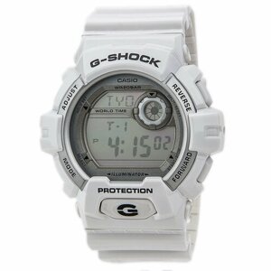 Наручные часы CASIO Наручные часы G-Shock CASIO G-8900A-7DR мужские, кварцевые, будильник, секундомер, таймер, водонепроницаемые, противоударные, подсветка, белый, белый, серебряный