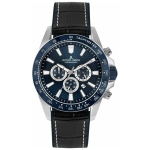 Наручные часы JACQUES LEMANS Sport 1-2140B, черный, синий