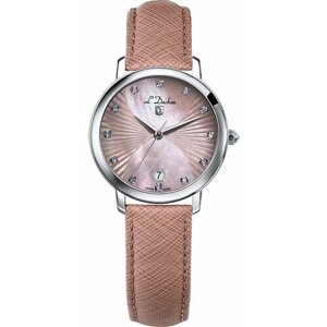 Наручные часы L'Duchen, серебряный, розовый