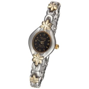 Наручные часы OMAX Наручные часы на браслете Omax JJL106 GS 02 комбинированный цвет золото с серебром темный циферблат, золотой, мультиколор