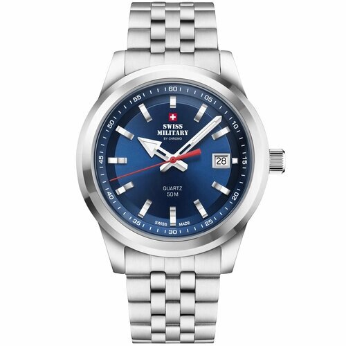 Наручные часы SWISS military BY chrono SM34094.03, синий, серебряный
