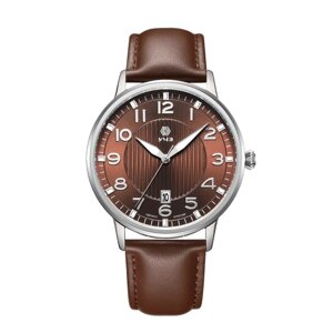 Наручные часы УЧЗ УЧЗ Spectr 3078L-2, коричневый, серебряный