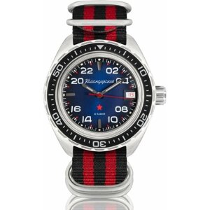 Наручные часы Восток Командирские Наручные механические часы с автоподзаводом Восток Командирские 02036А black red, красный