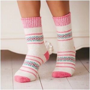 Носки Бабушкины носки, размер 38-40, белый, розовый