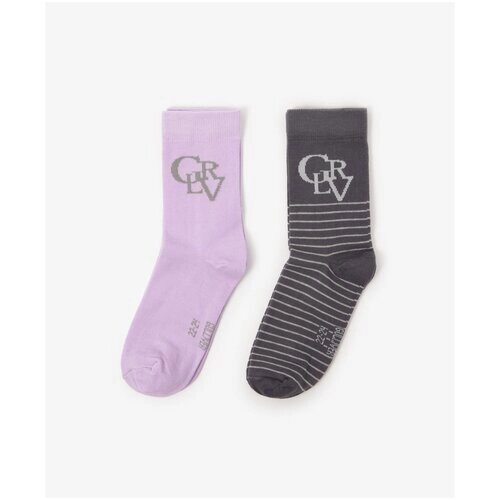 Носки Gulliver для девочек, размер 26, фиолетовый