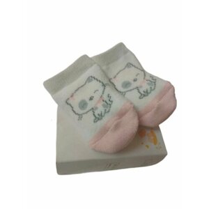 Носки OVS носки, размер 0-3м, розовый, серый