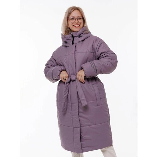 Пальто АКСАРТ, зимнее, размер 170, фиолетовый