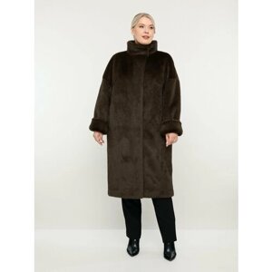 Пальто ALEF, размер 52, коричневый