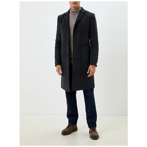 Пальто Berkytt, демисезон/зима, шерсть, силуэт полуприлегающий, удлиненное, подкладка, размер 52/188, серый