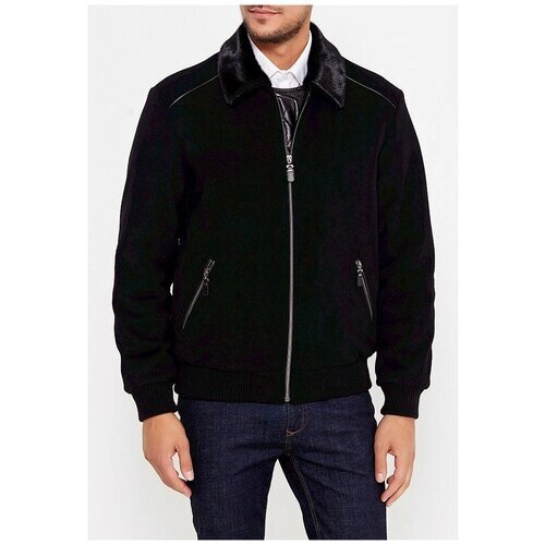 Пальто Berkytt, демисезон/зима, шерсть, силуэт прямой, пояс, утепленное, размер 52/182, черный