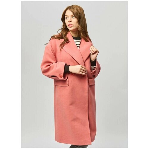 Пальто КАЛЯЕВ, размер 48, розовый