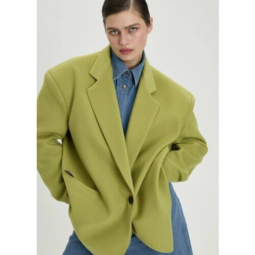 Пальто Katerina Myachina, размер L, желтый, зеленый