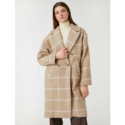 Пальто KOTON, размер 34, коричневый