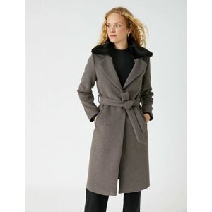 Пальто KOTON, размер 40, черный, серый