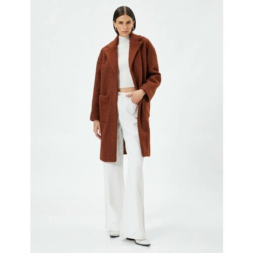 Пальто KOTON, размер 48, коричневый