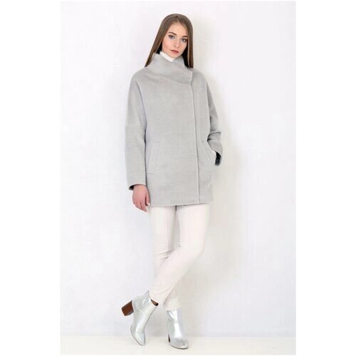 Пальто Lea Vinci, размер 48/170, серебряный, серый