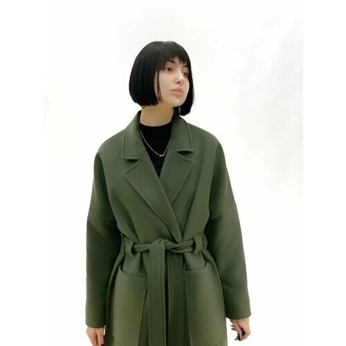 Пальто Modetta Style, размер 46, зеленый