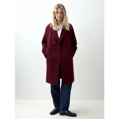 Пальто Pompa, размер 42, бордовый, красный