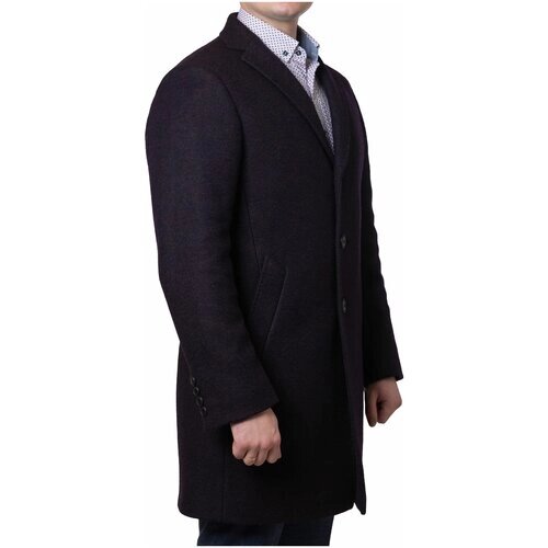 Пальто Van Cliff демисезонное, шерсть, силуэт прямой, размер 52/176, бордовый