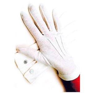 Перчатки белые короткие (4715) 23 см