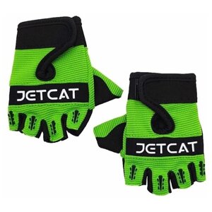 Перчатки JETCAT детские, черный, зеленый