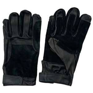 Перчатки кожаные СпН черные, горные, замша, армейские перчатки, для охоты, специального назначения, размер 1