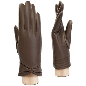 Перчатки LABBRA зимние, натуральная кожа, подкладка, размер 8, коричневый