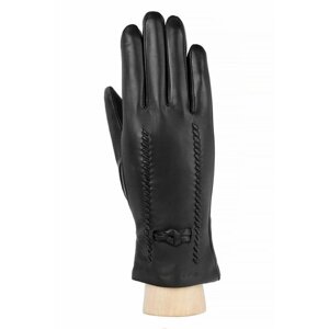 Перчатки Montego, натуральная кожа, размер 7.5, черный