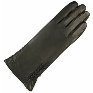 Перчатки женские кожаные утепленные ESTEGLA, размер 7.5, чёрные.