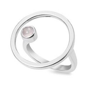 Перстень Island Soul, серебро, 925 проба, кварц, размер 18, розовый