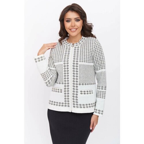 Пиджак Текстильная Мануфактура, размер 54, белый, серый