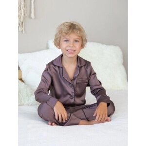 Пижама Малиновые сны, размер 116, коричневый