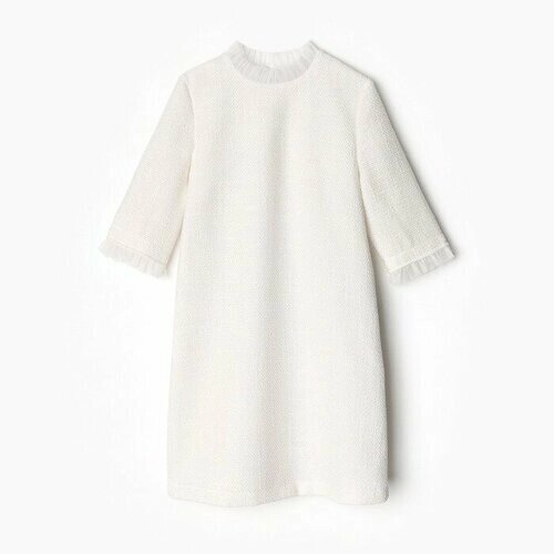 Платье для девочки MINAKU: PartyDress, цвет белый, рост 128 см