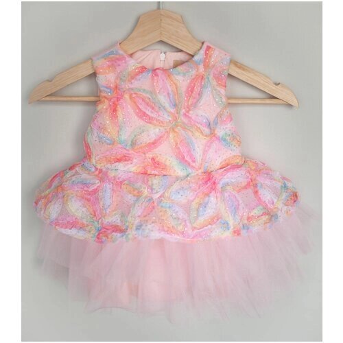 Платье-пачка Wecan, трикотаж, нарядное, размер 92, розовый