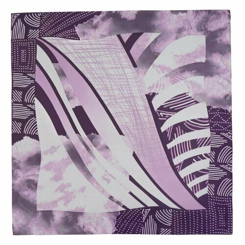 Платок Roby Foulards, 90х90 см, фиолетовый