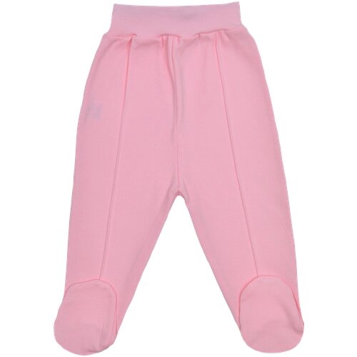 Ползунки высокие Clariss детские, под подгузник, закрытая стопа, пояс на резинке, размер 24 (74-80), розовый