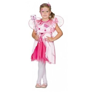 Розовый костюм феи бабочек (12059), 128 см.