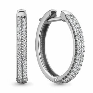 Серьги конго Diamant online, серебро, 925 проба, фианит, прозрачный