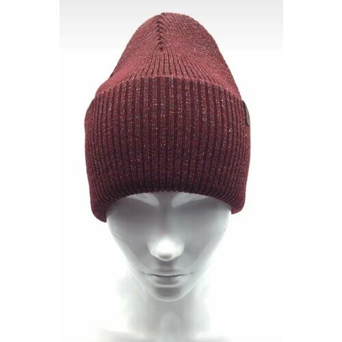 Шапка YSG шапка женская, размер 56, бордовый