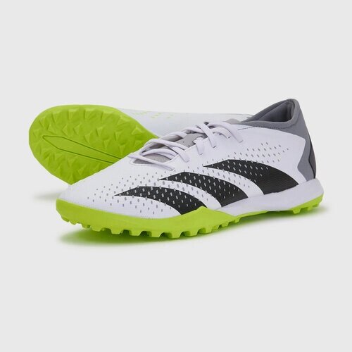 Шиповки adidas Футбольные шиповки Adidas Predator Accuracy. 3 LL TF GZ0003 GZ0003, футбольные, нескользящая подошва, укрепленный мысок, усиленный задник, размер 41 RU (26,5 см стопа), зеленый, белый