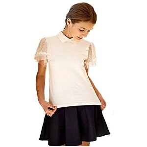 Школьная блуза Deloras, размер 145, бежевый