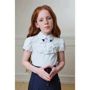 Школьная блуза Гермиона модница, размер 152, белый