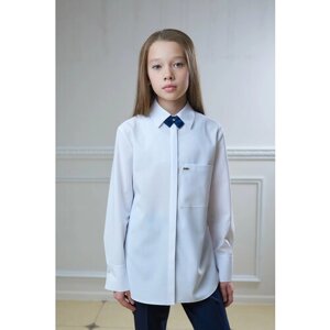 Школьная блуза Гермиона модница, размер 158, белый