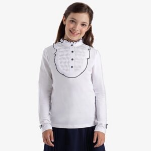Школьная блуза Kapika, размер 158, бежевый
