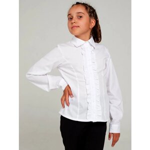 Школьная блуза KupiFartuk, размер 140, белый