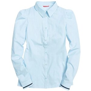 Школьная блуза Pelican, размер 13, бирюзовый, голубой