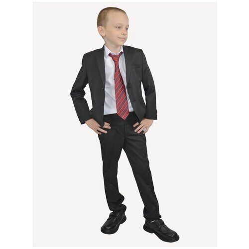 Школьная форма TUGI, пиджак и брюки, размер 128, черный