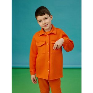 Школьная рубашка booms, размер 122, оранжевый