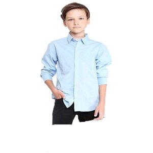 Школьная рубашка Deloras, размер 146, голубой