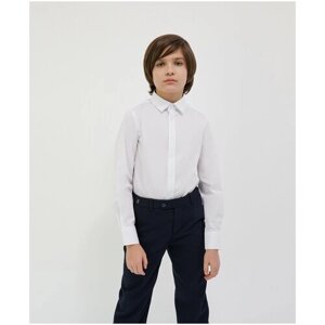 Школьная рубашка Gulliver, размер 128, белый